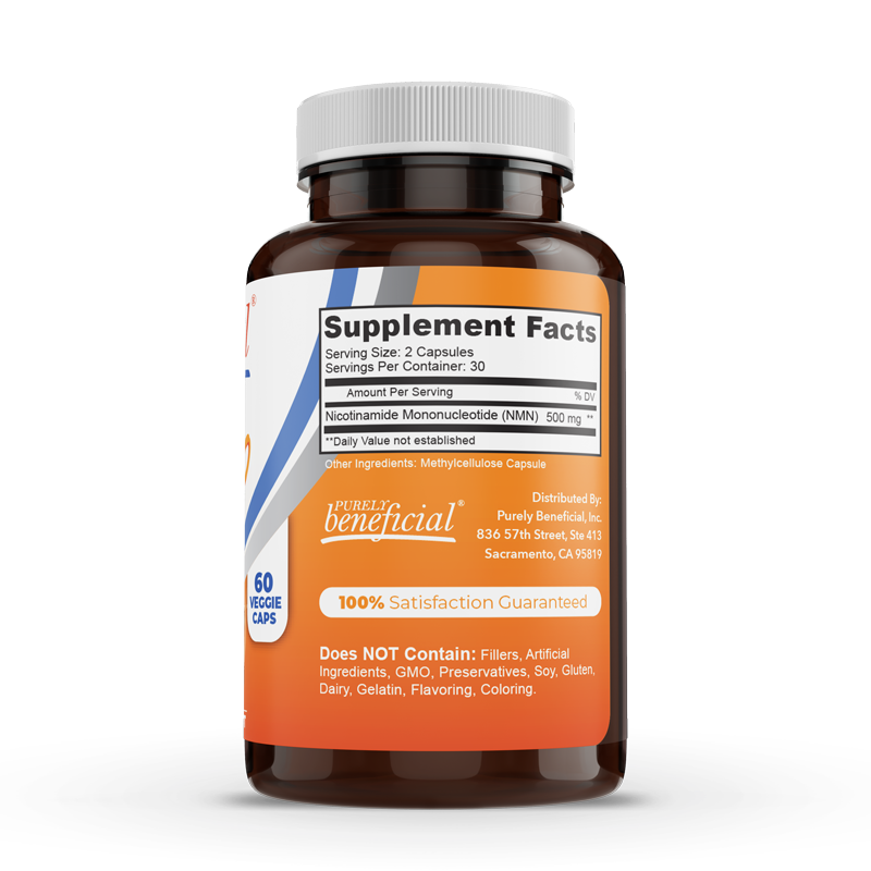 NMN 500 Mg - Nicotinamide Mononucléotide - 60 Capsules - Fabriqué En France